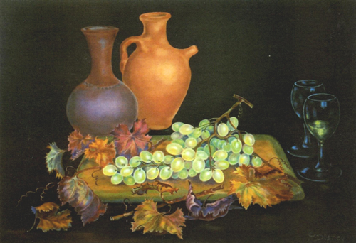 Still Life with Clay Vessels and the Grape